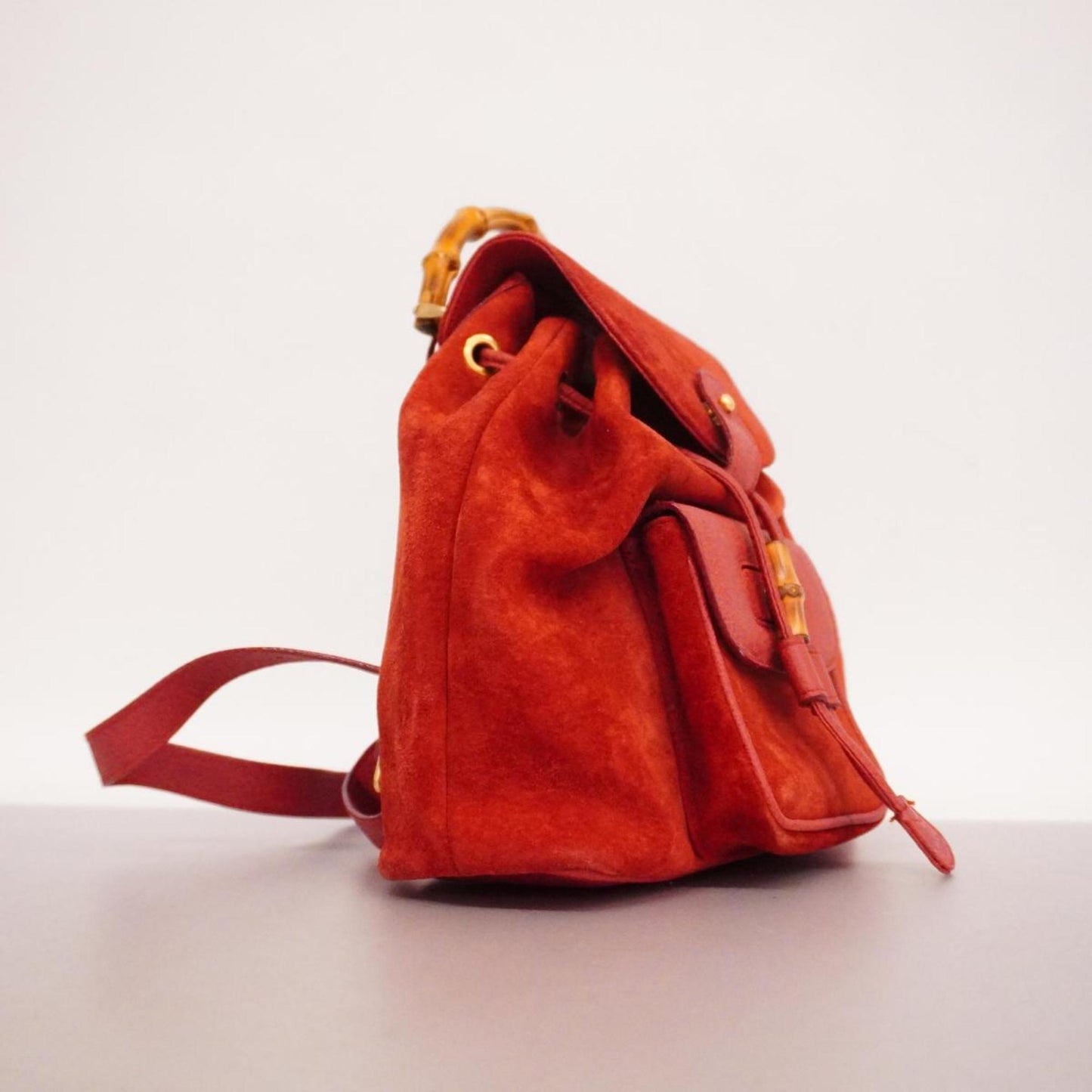 Gucci Bamboo  Suede Backpack Bag ()