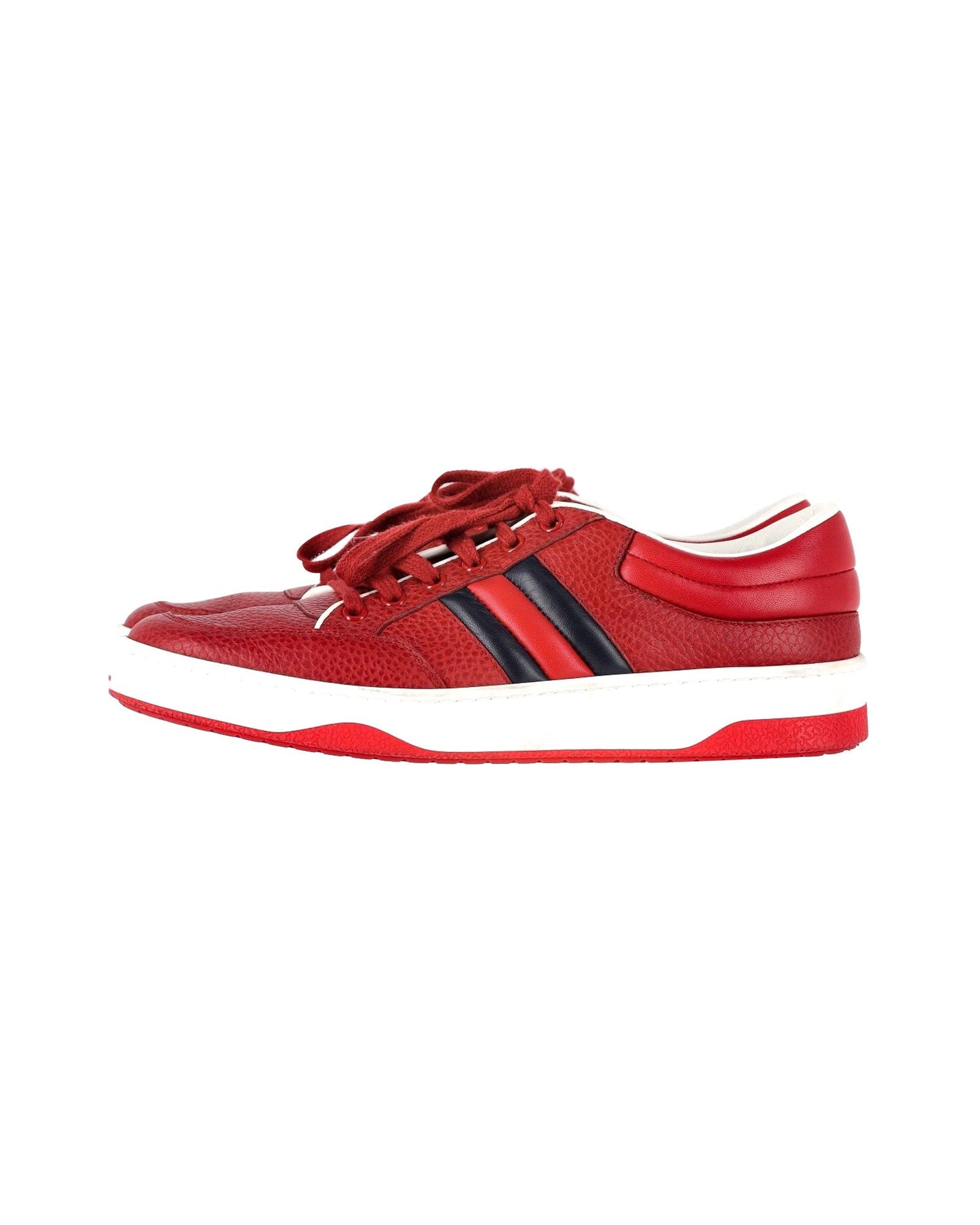 Luxury Gucci Trending 2025 Ronnie Low-Top Sneakers in Red Leather