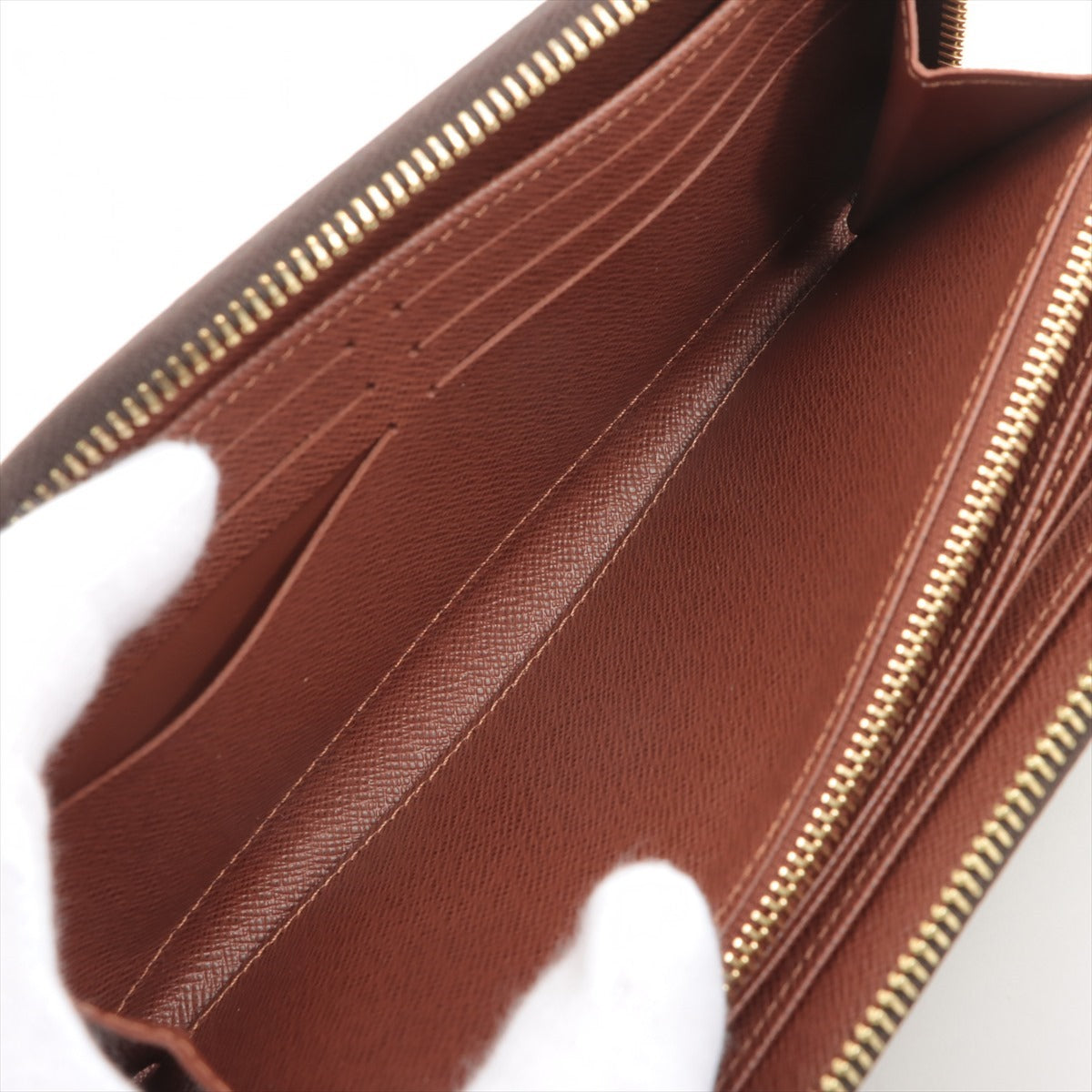 Louis Vuitton Monogram  Wallet M42616 Brown Round Jeep Wallet
