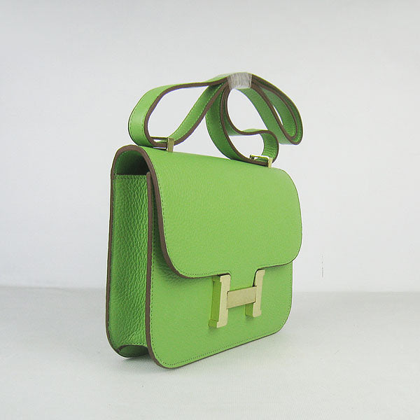Luxury Hermes Constance Cowskin Leather Bag H017 green golden
