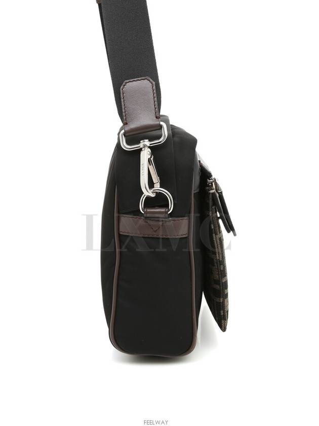 Luxury Fendi FF East West Black Cross Bag 7VA487 Camera