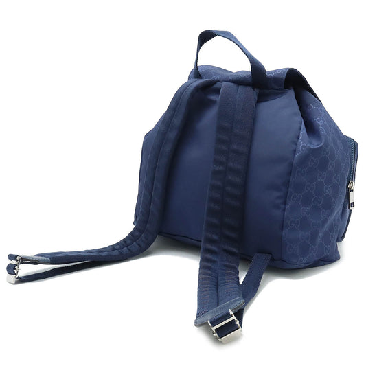 Gucci Nylon Leather Backpack Navy