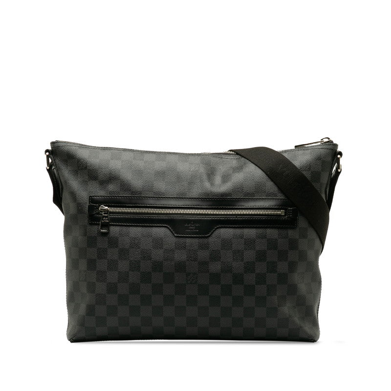 Louis Vuitton Damier Graphite Mick MM Sloping Shoulder Bag N41106 Black PVC Leather Men LOUIS VUITTON