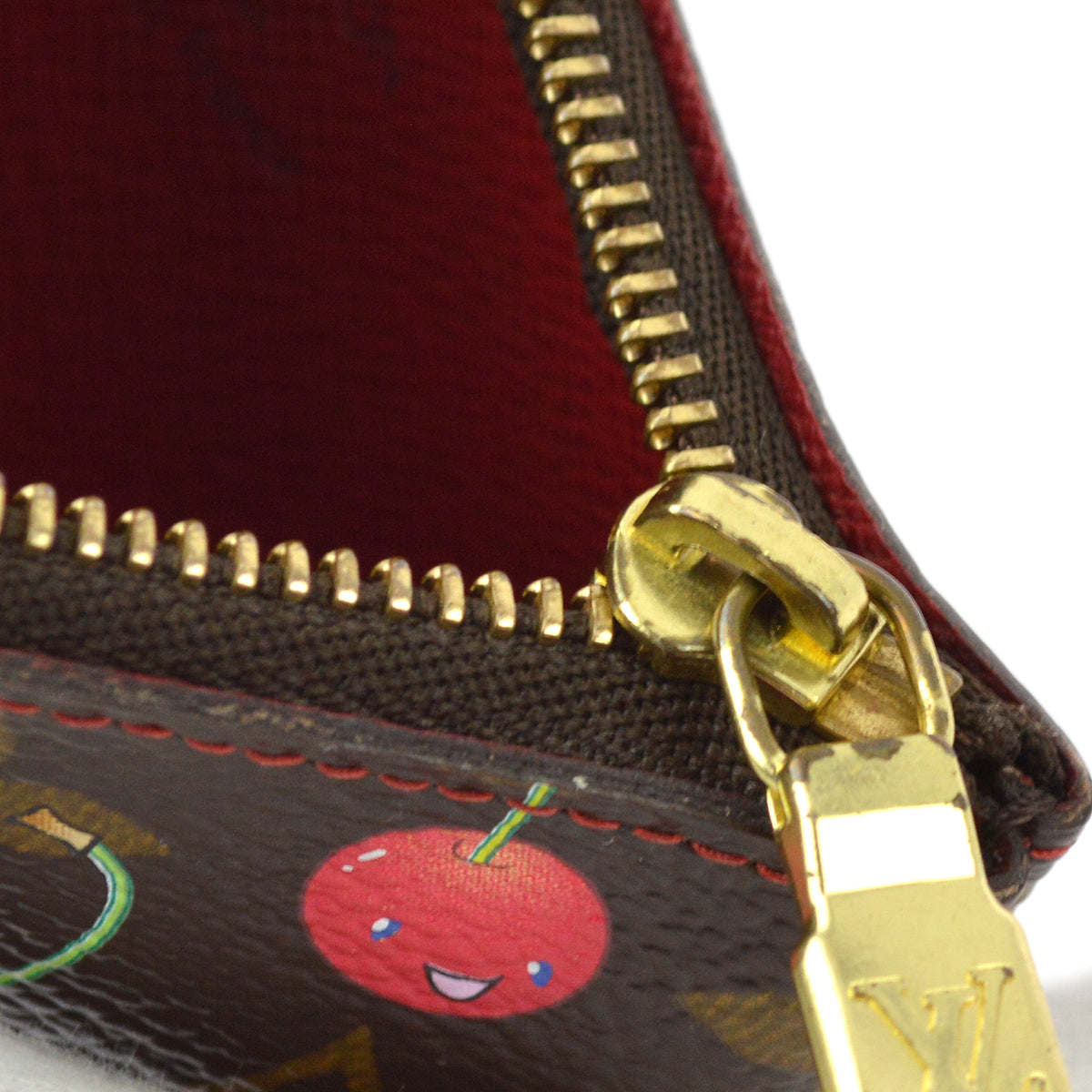 Louis Vuitton 2005 Monogram Cherry Pochette Cles Coin Case Purse M95042