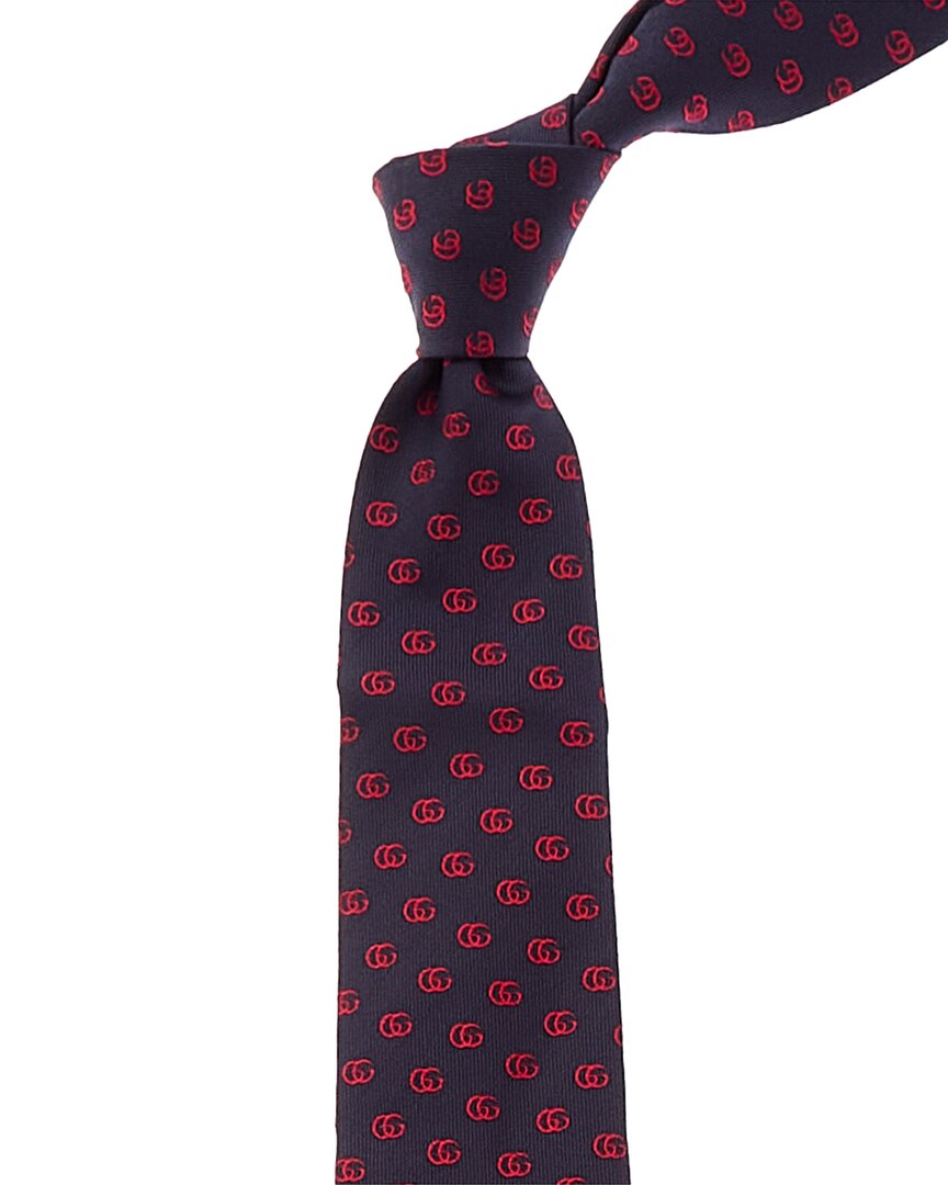 Gucci Navy GG Silk Tie