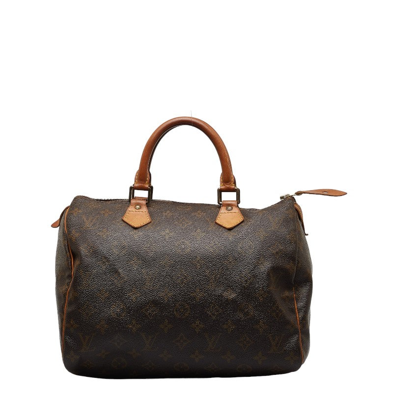 Louis Vuitton Monogram Speedyy 30 Handbag Mini Boston Bag M41526 Brown PVC Leather  Louis Vuitton
