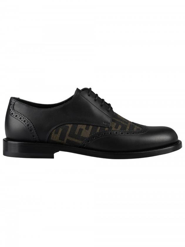 Luxury Fendi Leather Lace Up Derby Black