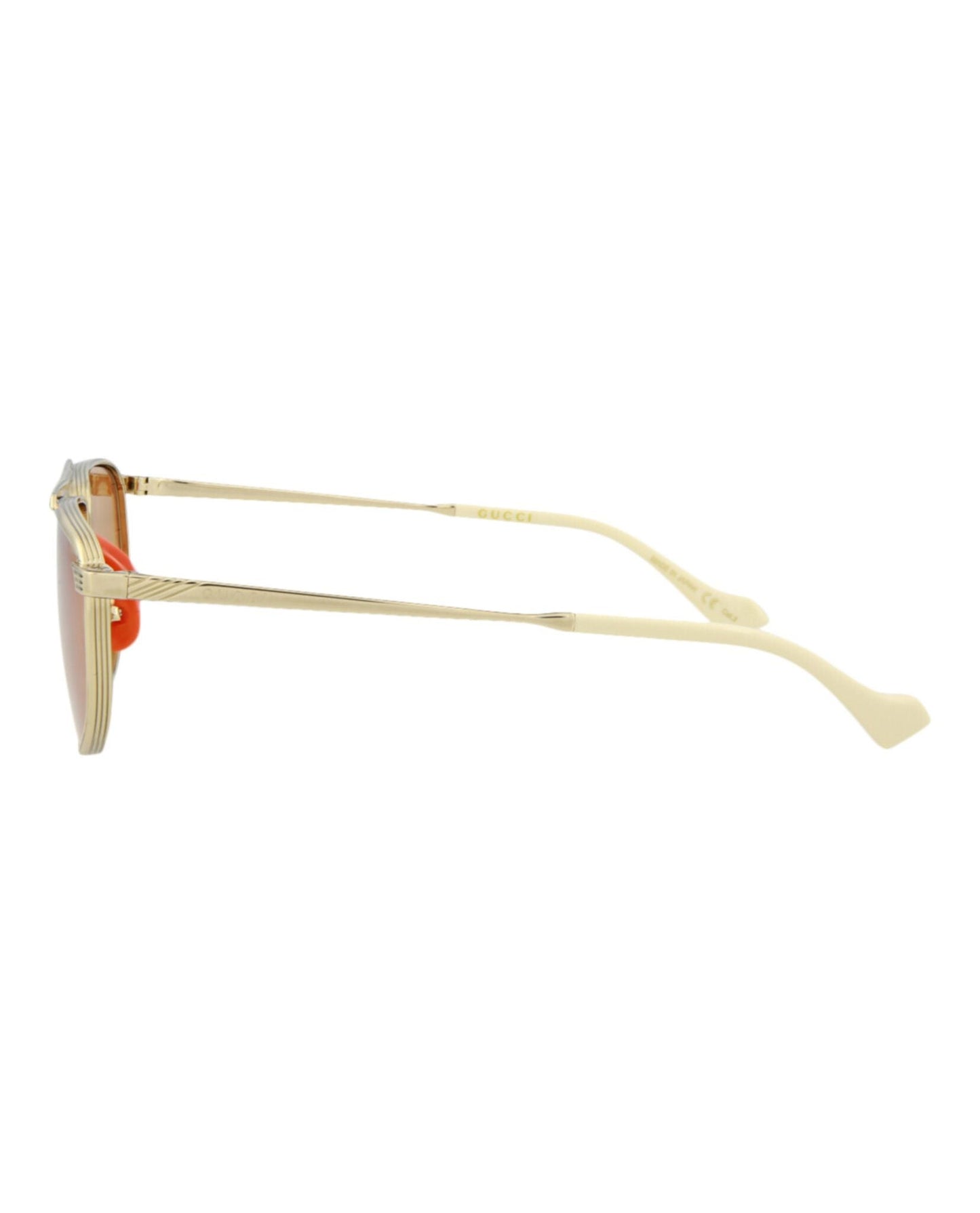 Gucci Aviator-Style Metal Sunglasses