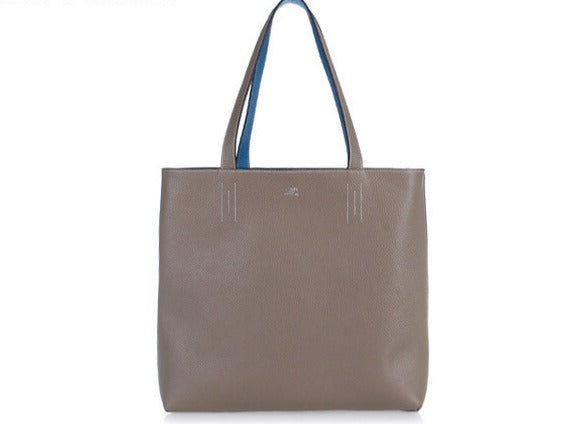 Luxury Hermes Shopping Bag 509107 Ladies Cow Leather Grey