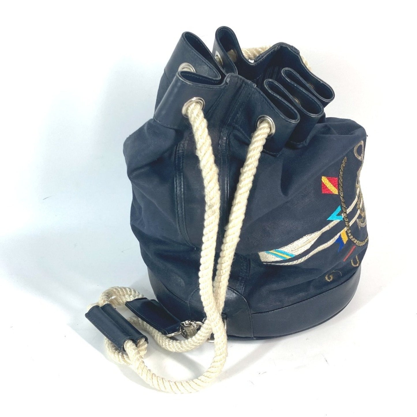 Gucci  Coated Canvas Leather Shoulder Bag