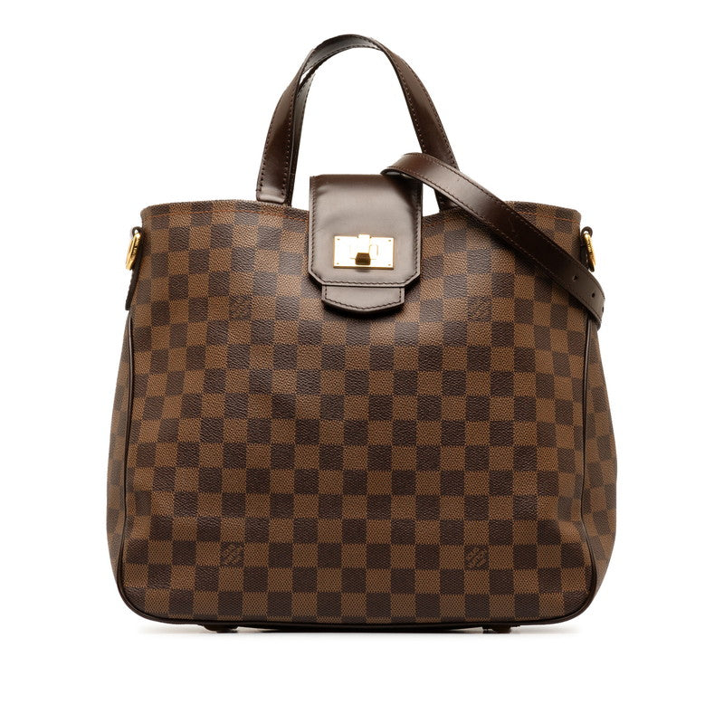 Louis Vuitton Damier Caba Rose Berry Handbag 2WAY N41177 Brown PVC Leather  Louis Vuitton