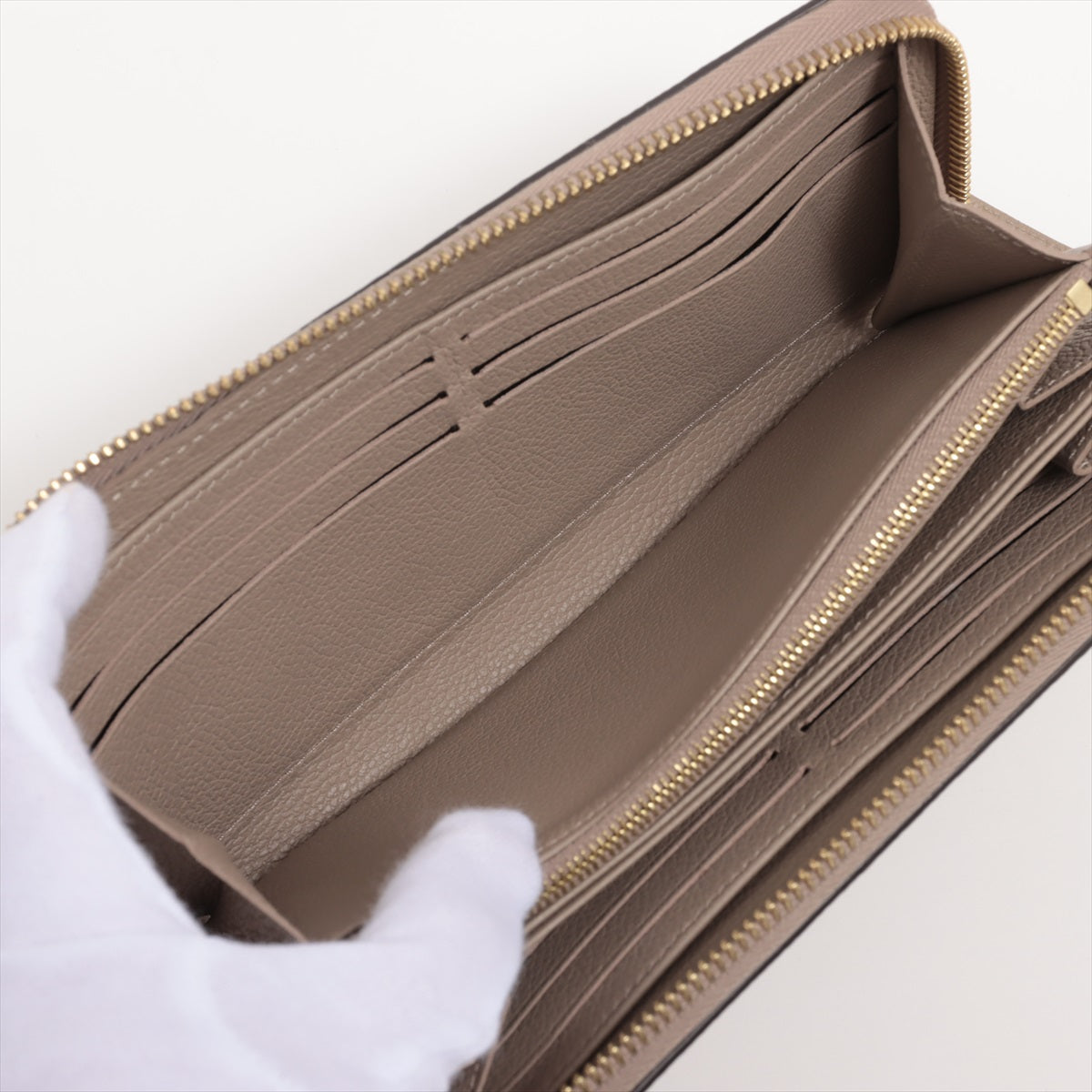 Louis Vuitton bicolor monogram implant zipper wallet M69794