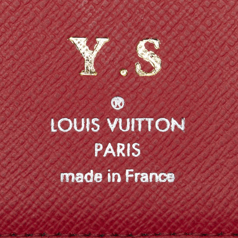 Louis Vuitton Taiga Organizer Du Posch Cardcase Passcase M63408 Blue Marine Navy Red Leather Men LOUIS VUITTON