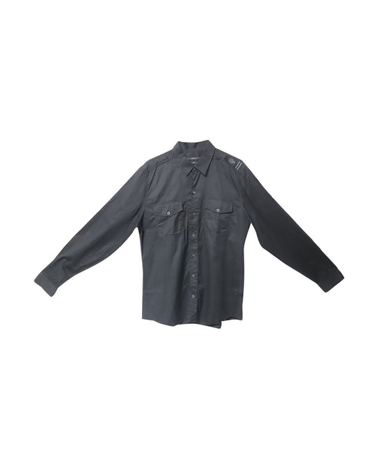 Luxury Gucci Trending 2025 Slim Fit Long Sleeve Button Front Shirt in Black Cotton