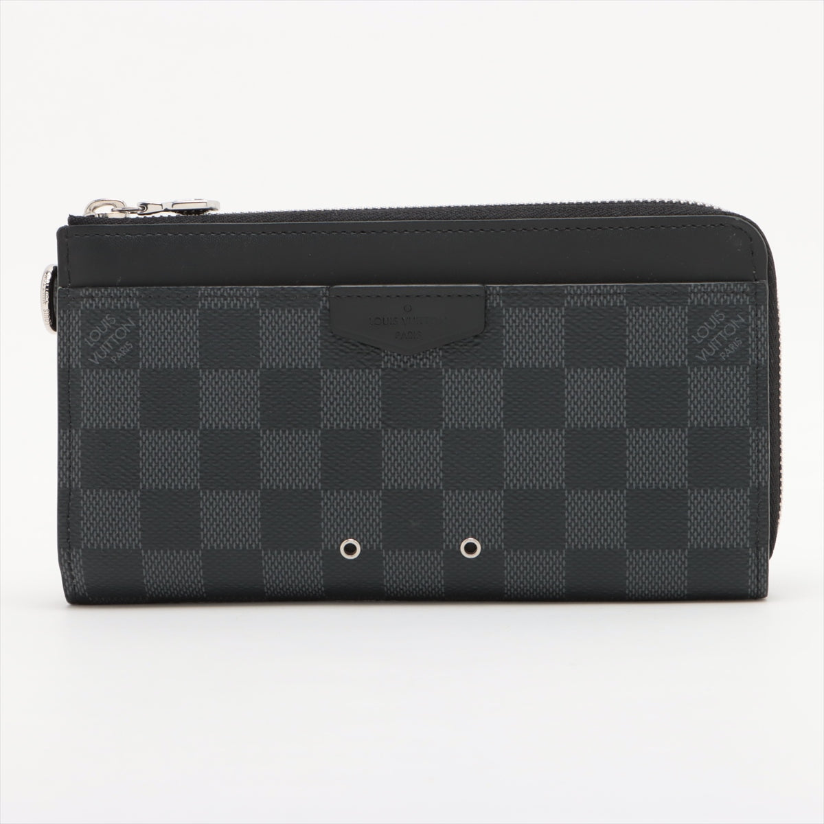 Louis Vuitton Damier Grafit Zippy Dragon N60379 Black Round Zip Wallet