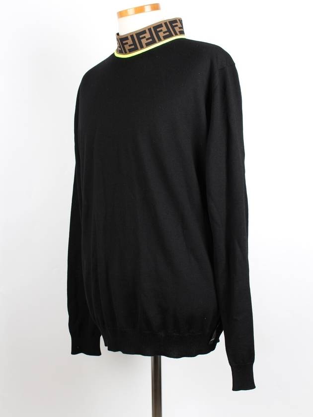 Luxury Fendi Pullover wool neck polar knit 52