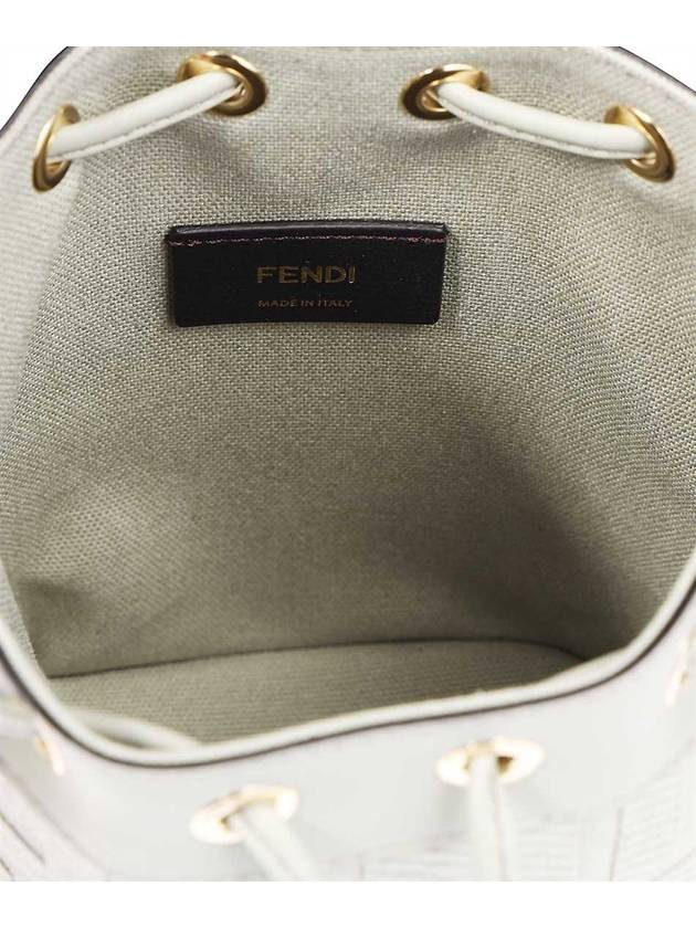 Luxury Fendi Mon Tresor Mini FF Canvas Bucket Bag Green