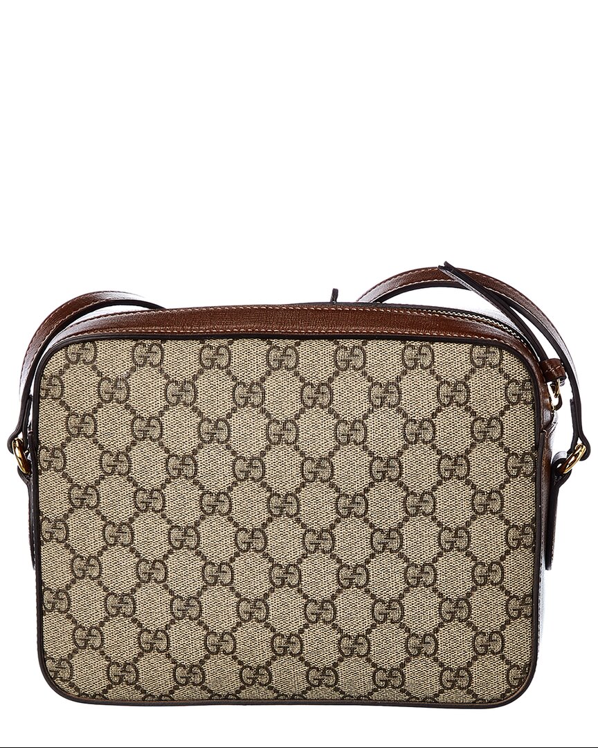 Luxury Gucci Trending 2025 Horsebit 1955 Small GG Supreme Canvas & Leather Shoulder Bag