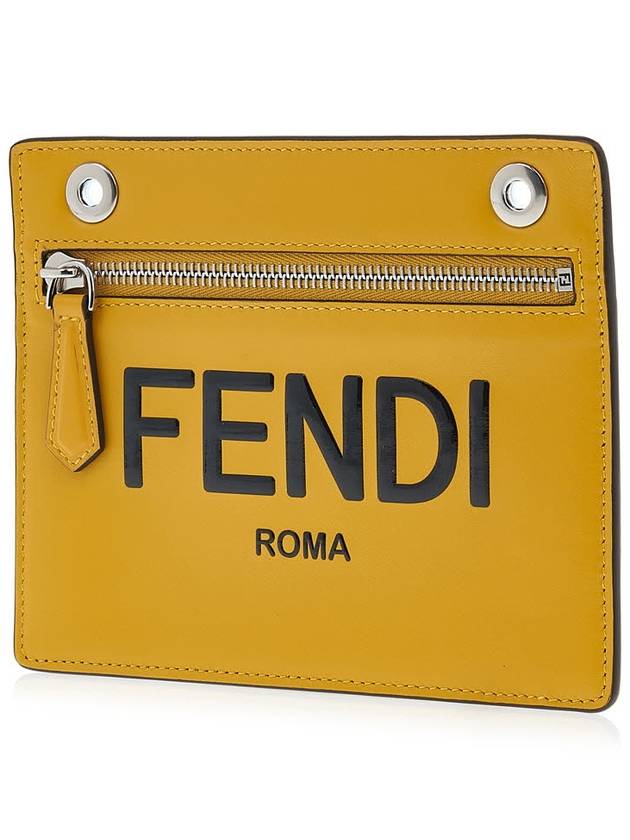 Luxury Fendi Peekaboo Pocket Clutch Bag Yellow