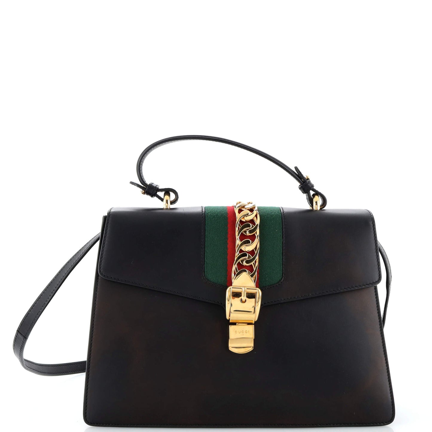 Luxury Gucci Trending 2025 Sylvie Top Handle Bag Leather Medium