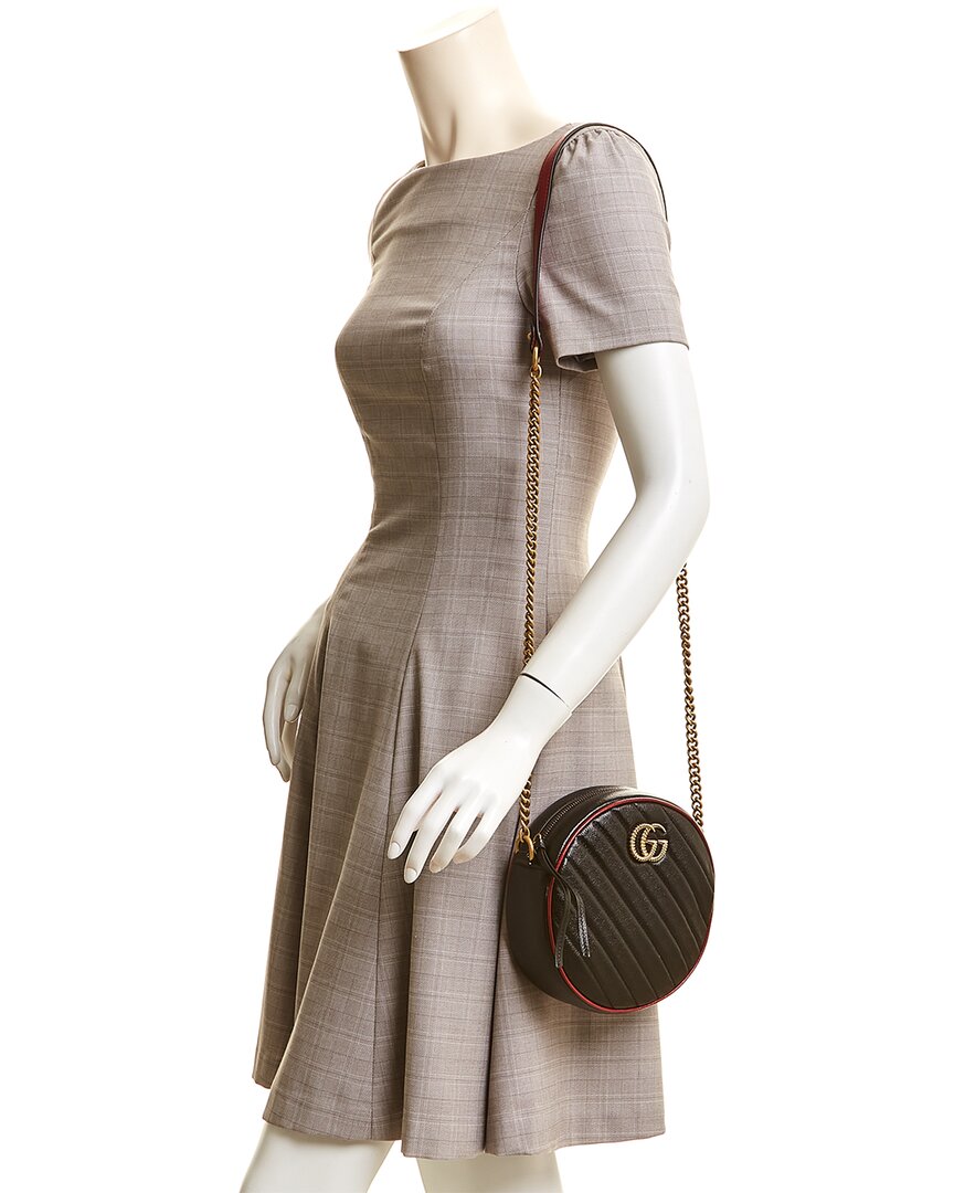 Gucci GG Marmont Mini Round Leather Crossbody