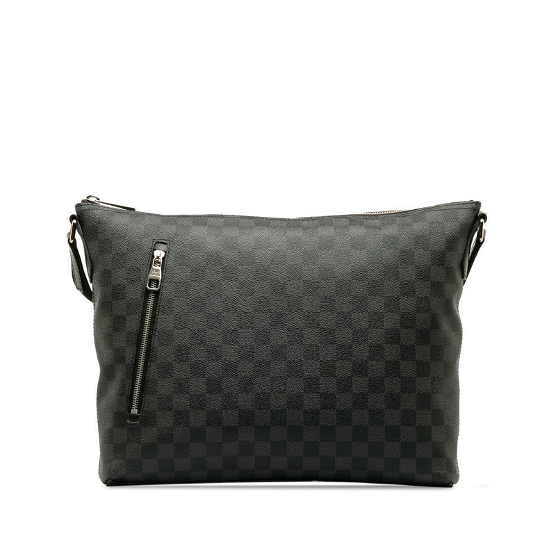 Louis Vuitton Damier Graphite Mick MM Sloping Shoulder Bag N41106 Black PVC Leather Men LOUIS VUITTON