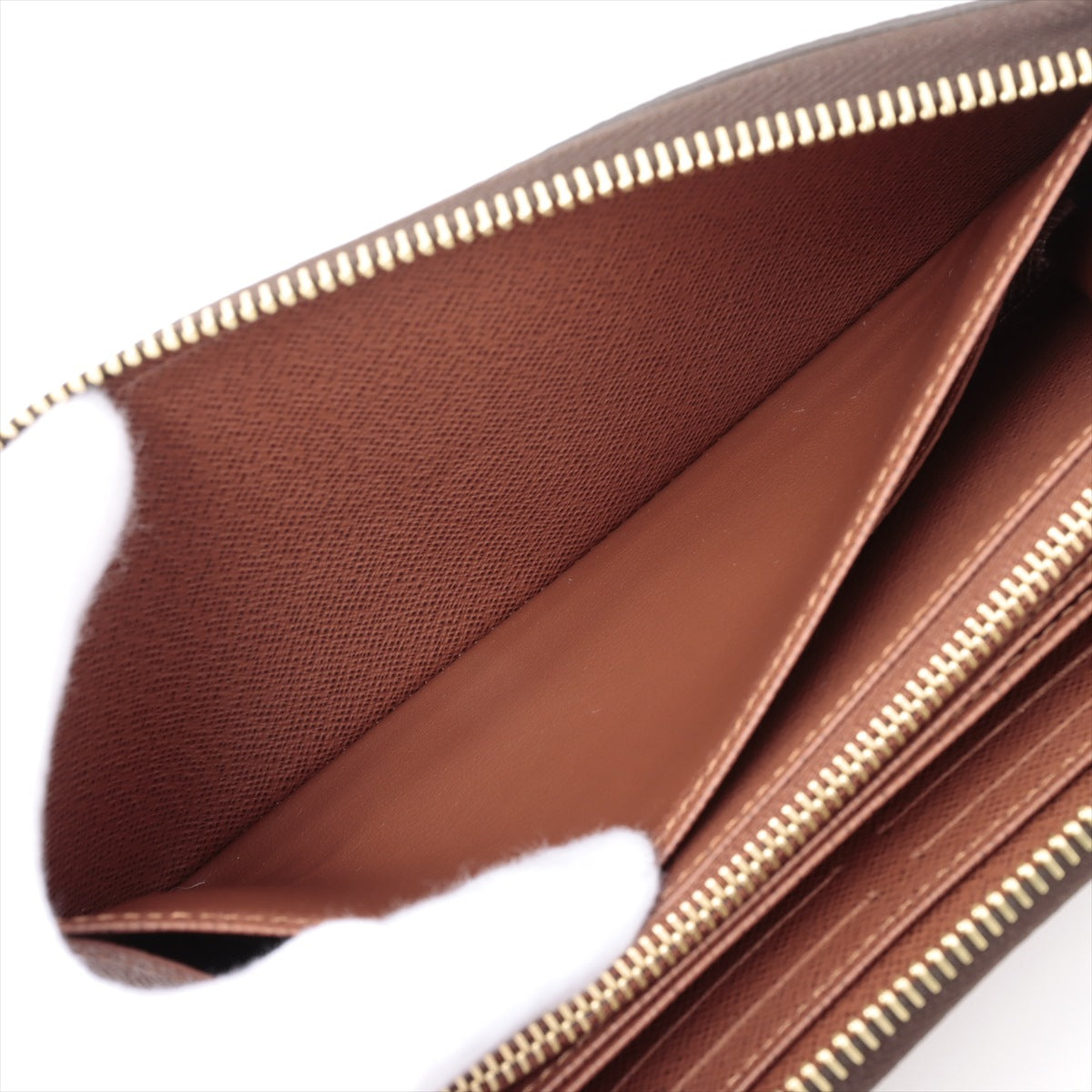 Louis Vuitton Monogram  Wallet M42616 Brown Round Zip Wallet