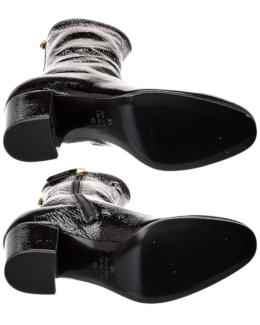 Luxury Gucci Trending 2025 Patent Boot ( )