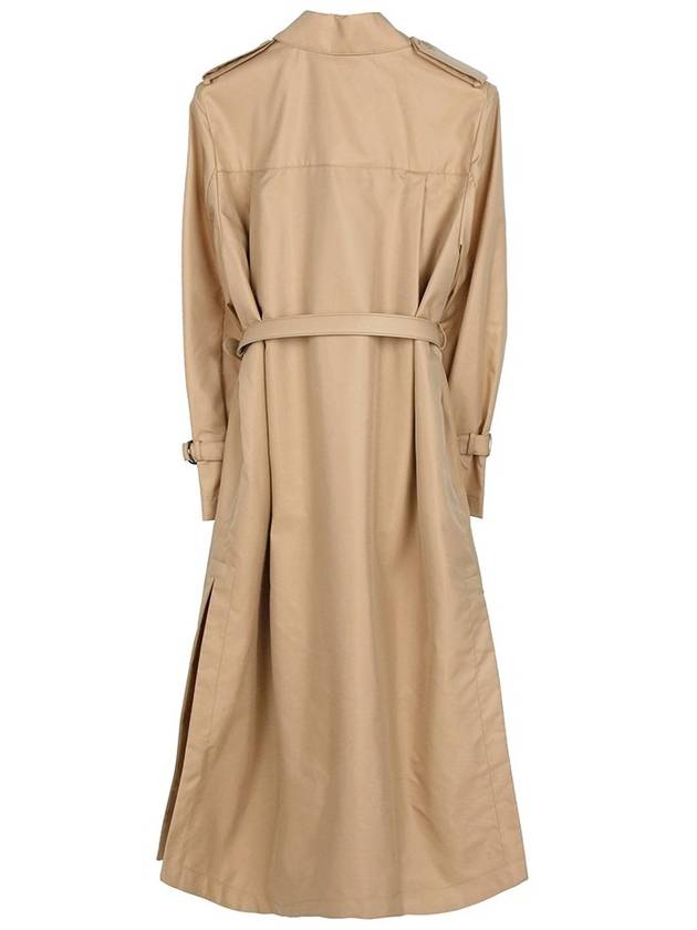Luxury Fendi Abrigo Double Breasted Belted Trench Coat Beige