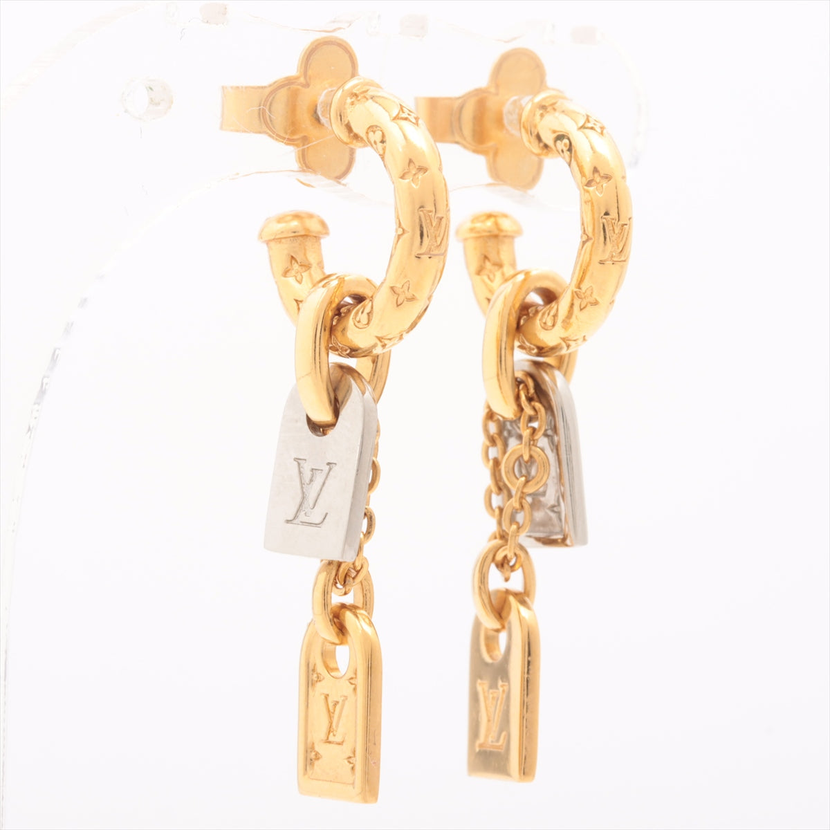 Louis Vuitton M00607 Bookdrale Nanogram Planet LV Pierce GP G  Silver