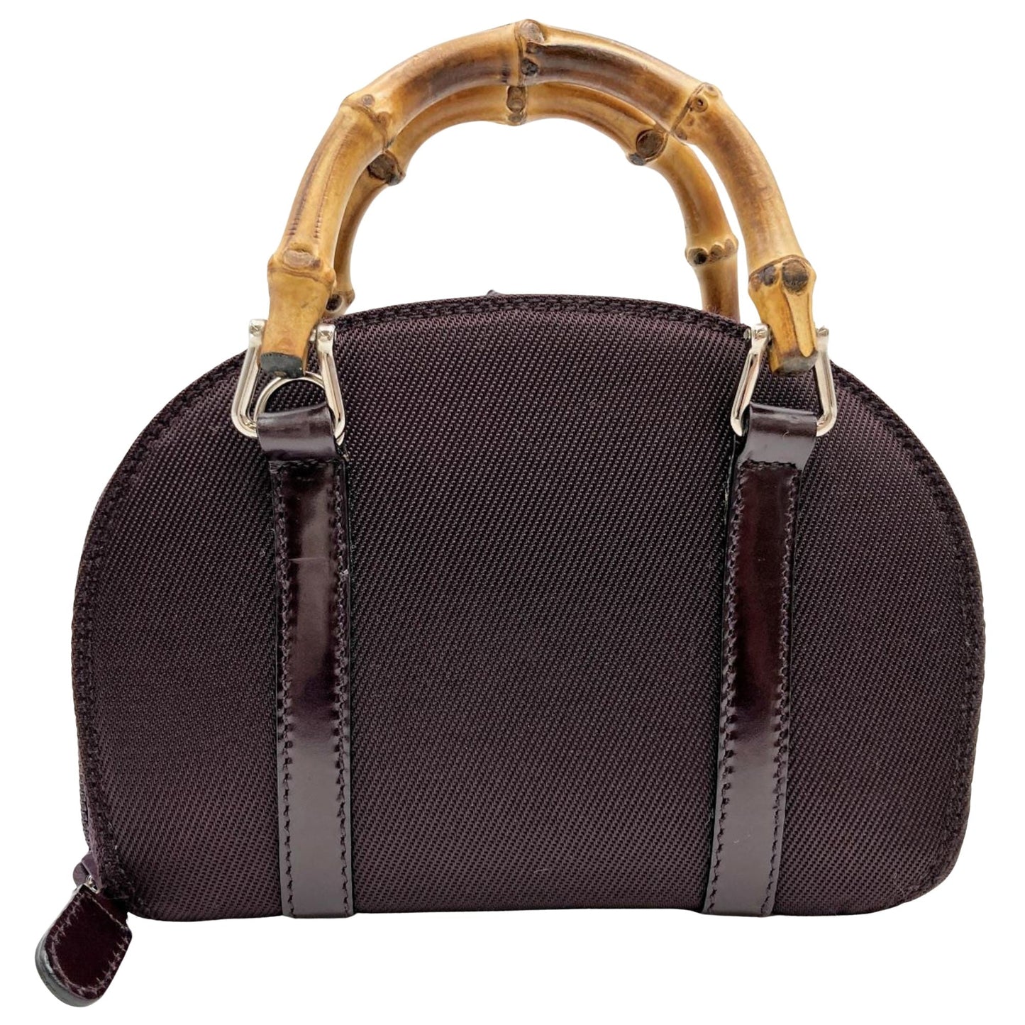 Gucci Bamboo  Canvas Handbag ()