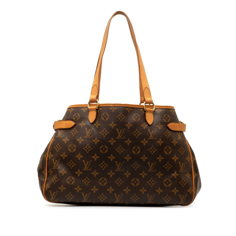 Louis Vuitton Monogram Battalion Horizontal Handbag M51154 Brown PVC Leather  Louis Vuitton
