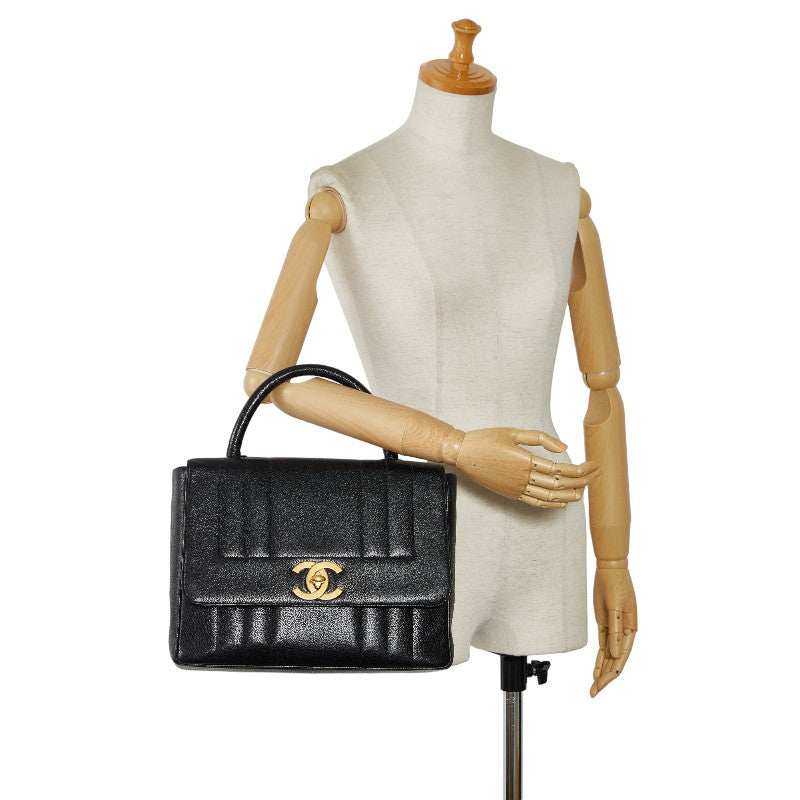 Chanel Mademoiselle Coco Handbag Black Caviar S  Chanel