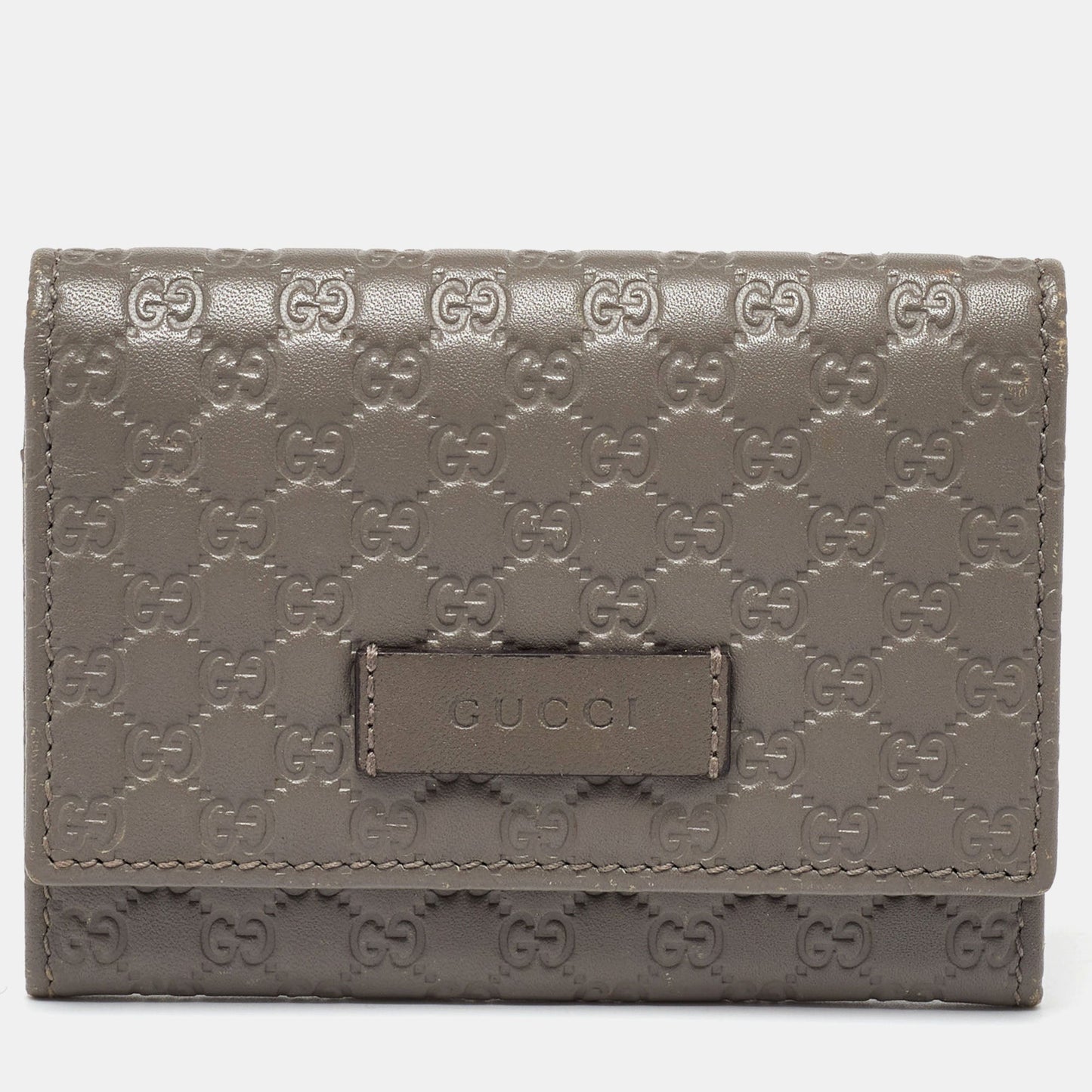 Luxury Gucci Trending 2025 Grey MicroLuxury Gucci Trending 2025ssima Leather Card Case