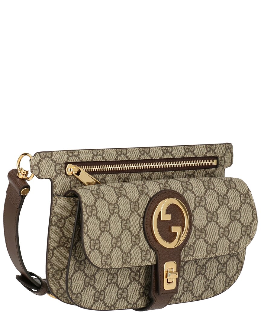 Gucci Blondie Leather & GG Supreme Canvas Belt Bag