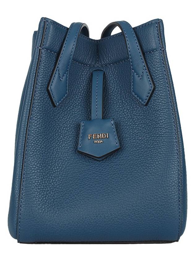 Luxury Fendi Origami Mini Bucket Bag Blue