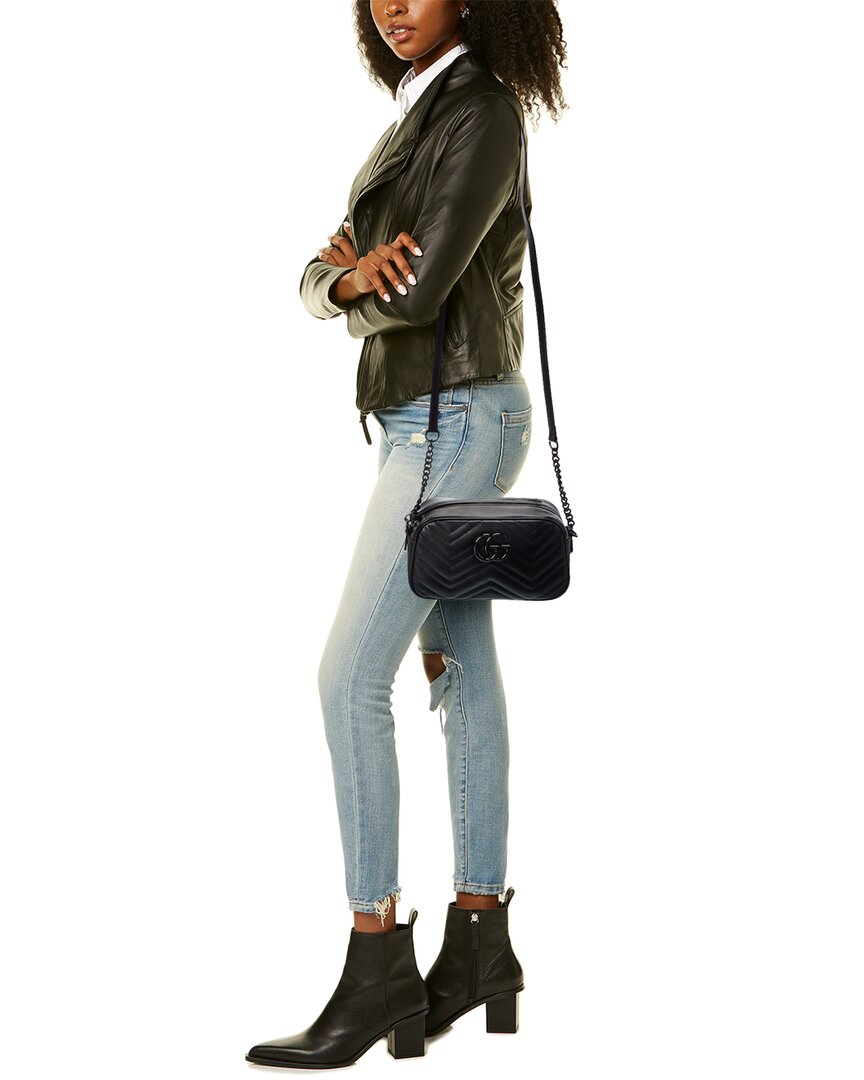 Gucci GG Marmont Small Matelasse Leather Crossbody Camera Bag