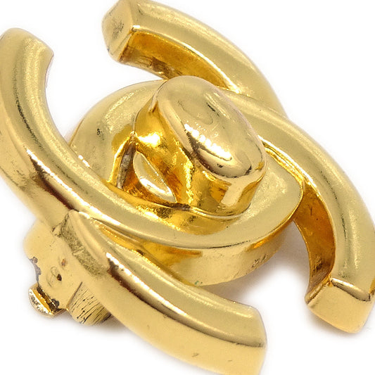 Luxury Chanel 1996 Turnlock CC Earrings Small
