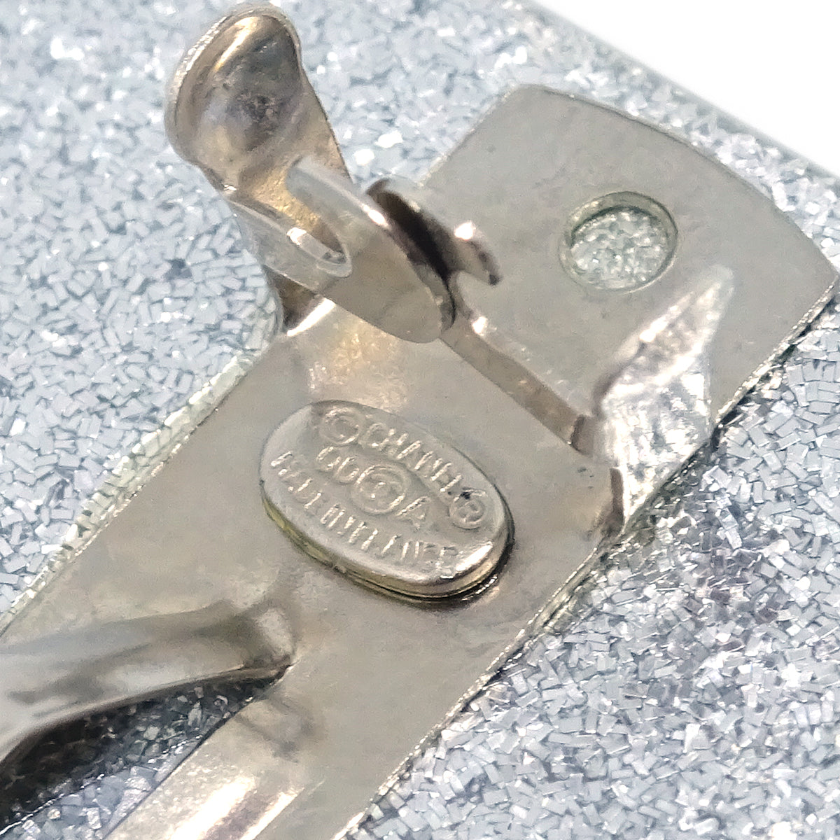 Chanel Hair Clip Hairpin Barrette Silver 00A