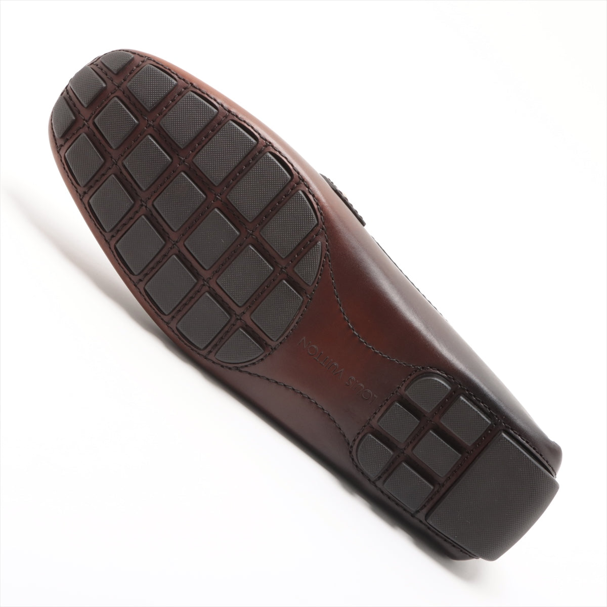 Louis Vuitton Monte Carlo 15 Years Leather Driving Shoes 8 Men Brown FA0125 LV Logo