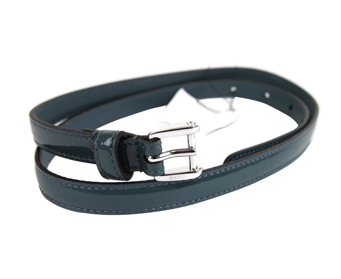 Gucci Women's Patent Leather Slim Buckle Belt