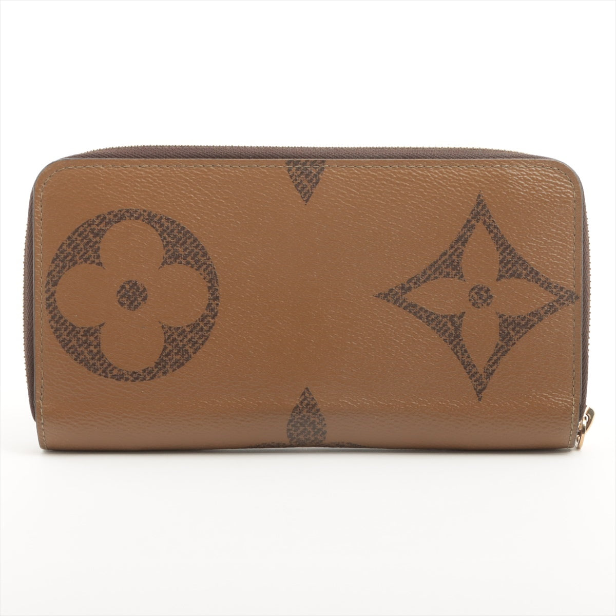 Louis Vuitton Giant Monogram Reversee Zippie Wallet M69353 Black X Brown Round Zip Wallet
