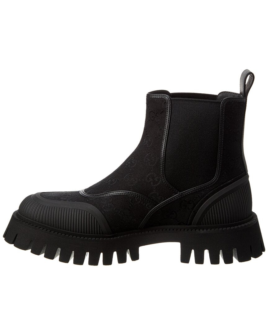 Gucci GG Nylon & Leather Bootie