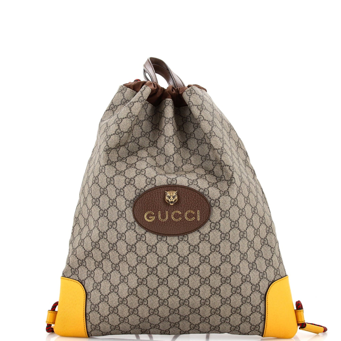 Luxury Gucci Trending 2025 Neo Vintage Drawstring Backpack GG Coated Canvas Large