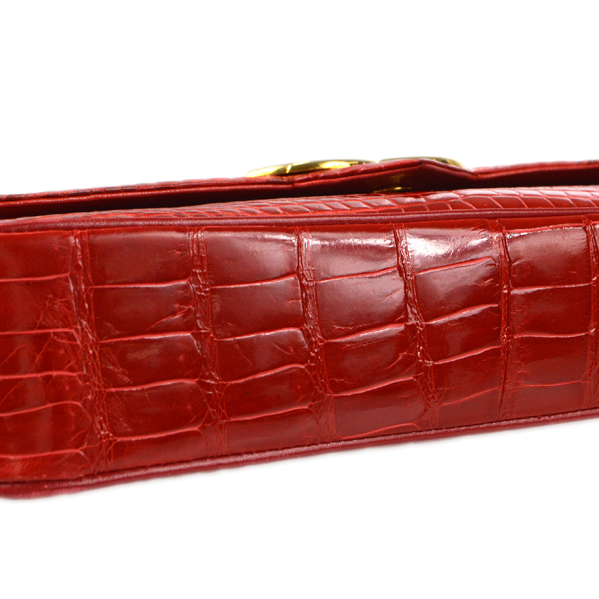 Luxury Chanel * 1986-1988 Big CC Pointed Flap Mini Crocodile