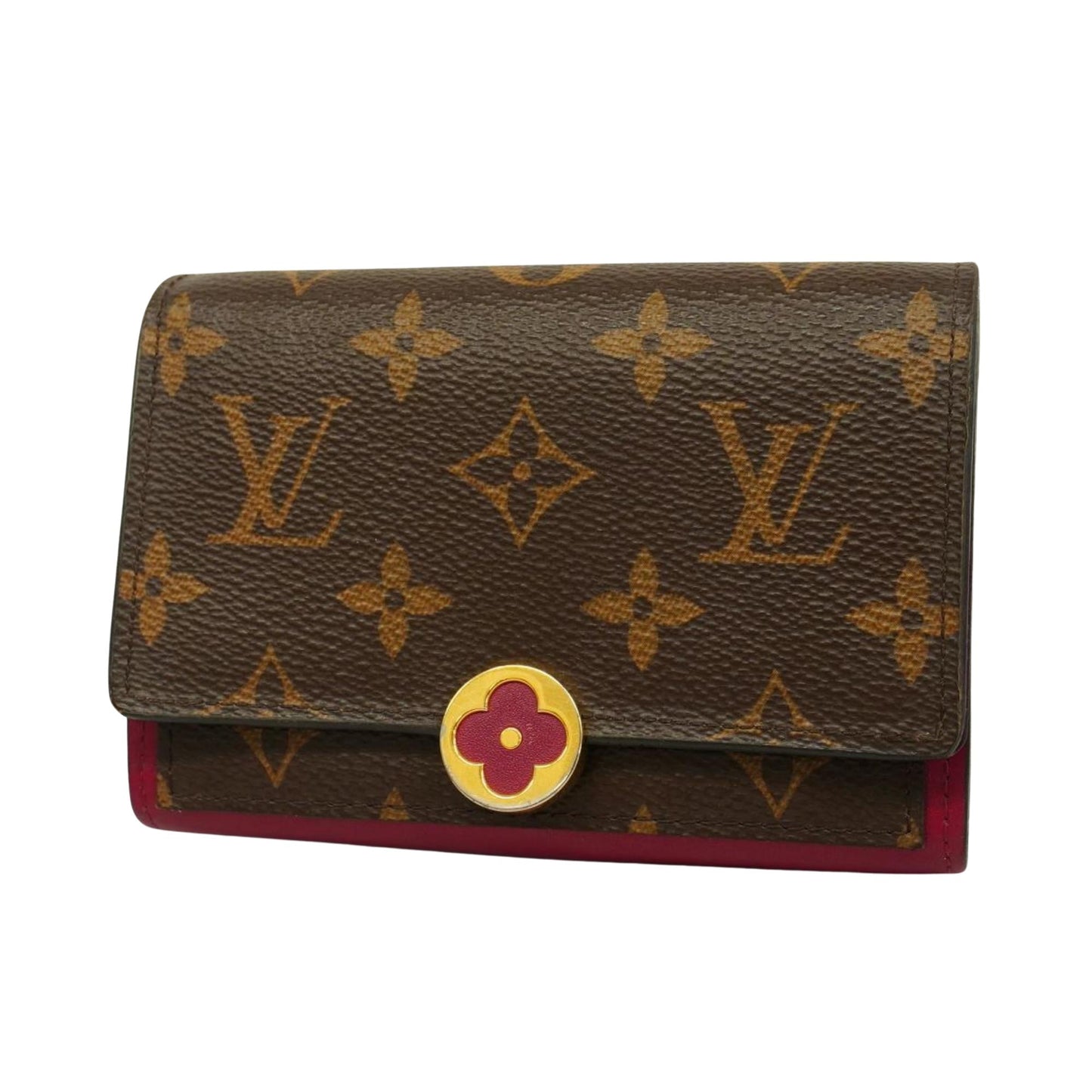 Louis Vuitton Portefeuille Compact Flore  Canvas Wallet  ()