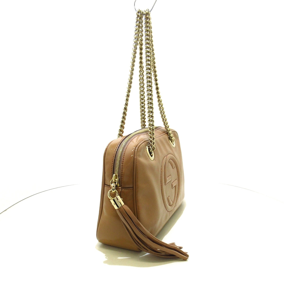 Luxury Gucci Trending 2025 Soho  Patent Leather Shoulder Bag ()