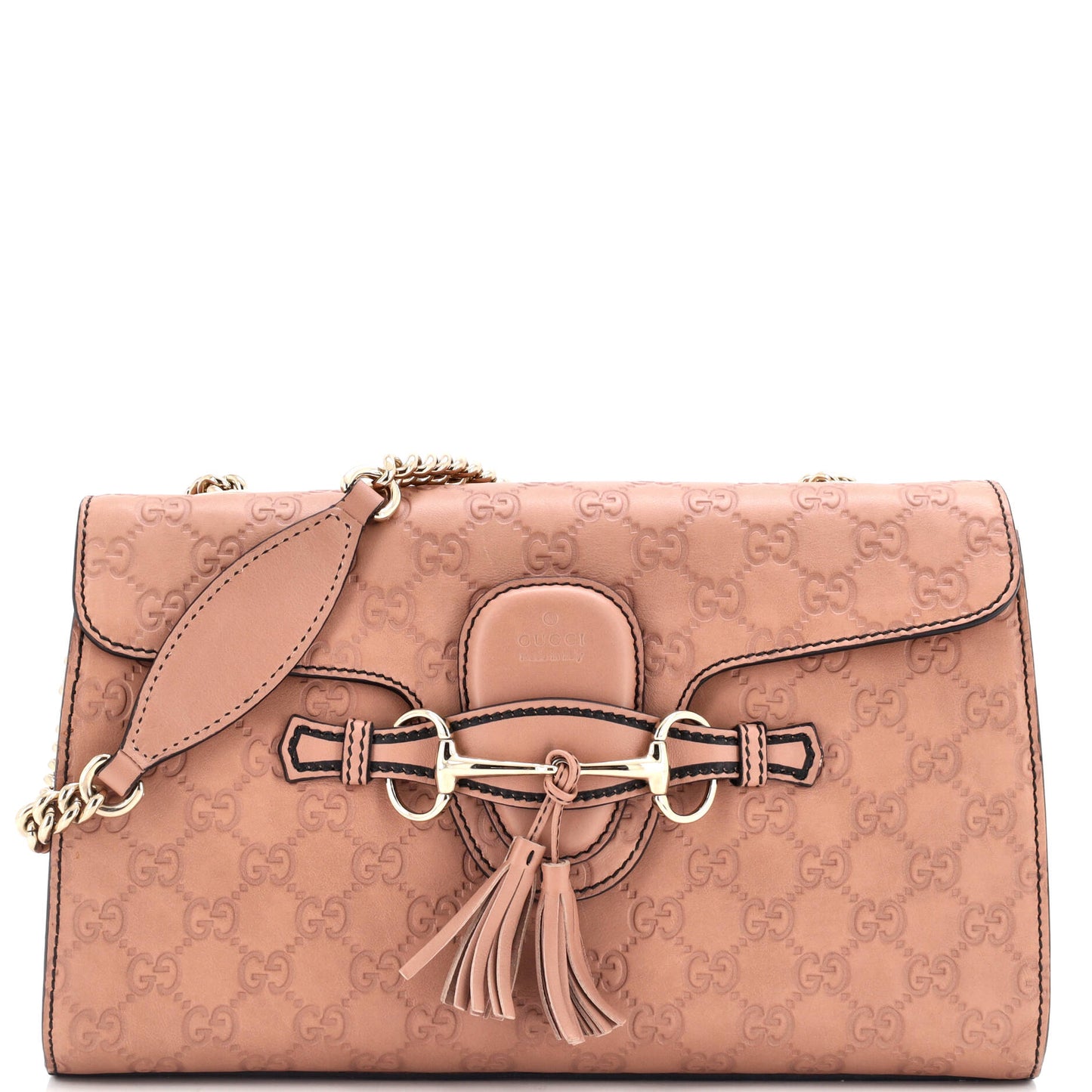 Emily Chain Flap Bag Guccissima Leather Medium