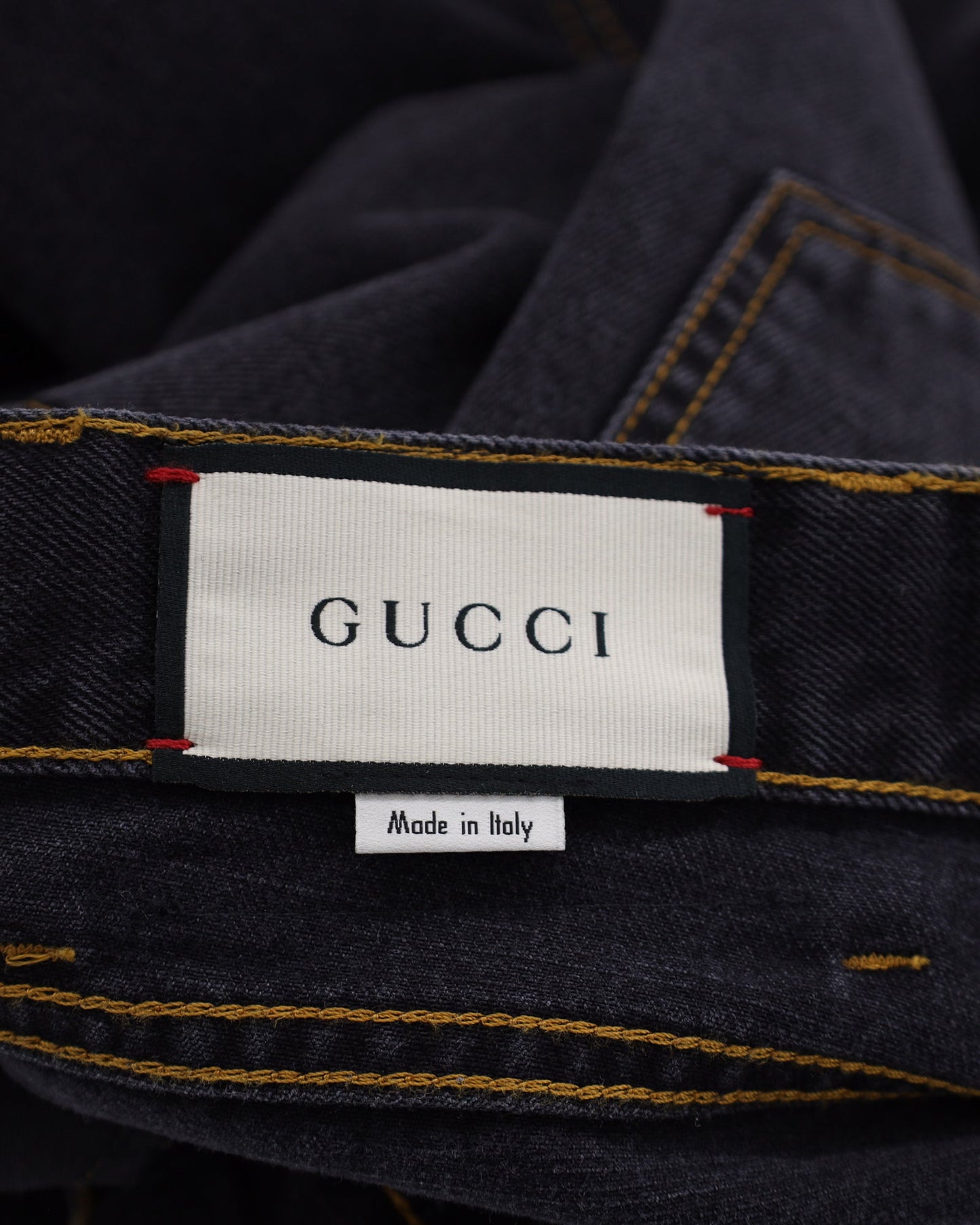 Gucci Embroidered Motif Slim-fit Jeans In Navy Blue Cotton
