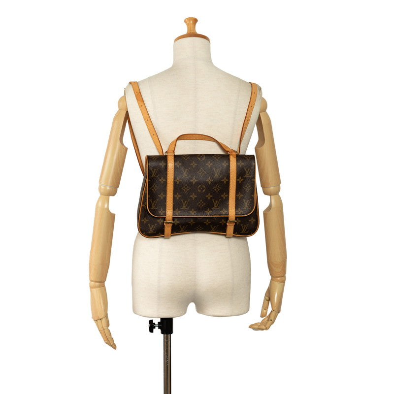 Louis Vuitton Monogram Marrell Saccoads Handbag Shoulder Bag Locks 3WAY M51158 Brown PVC Leather  Louis Vuitton
